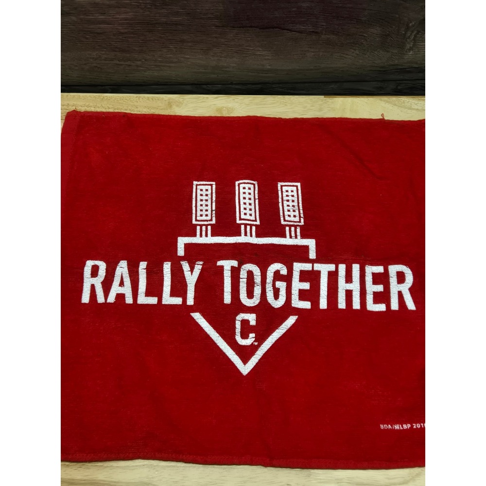 Cleveland Guardians MLB Rally Together Red Fan Towel Stadium Lights Logo BDA